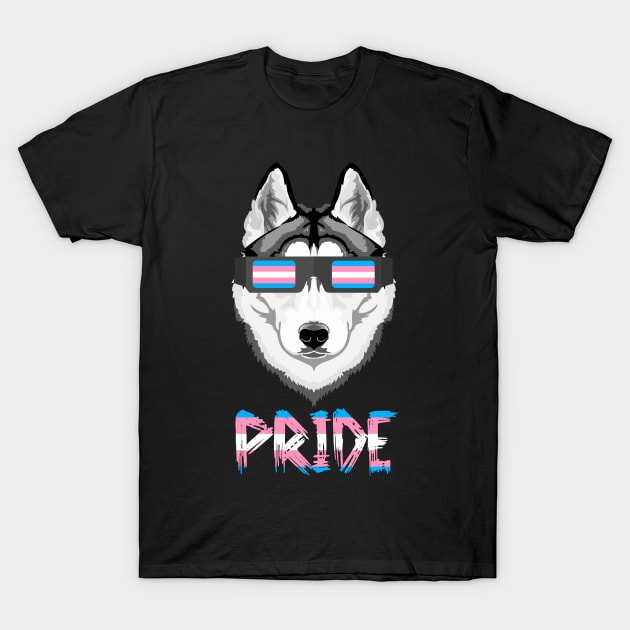 Siberian Husky Transgender Flag Lgbt T-Shirt by MarrinerAlex